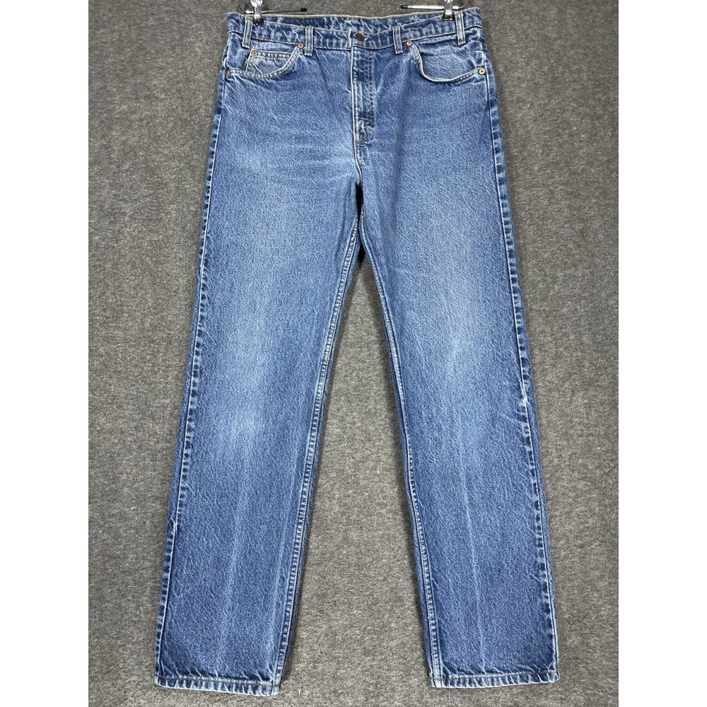 Vintage Levis Jeans Mens 36x32 (Fits 35x32) Orange Tab 505 Faded Made in USA 90s